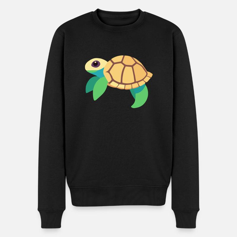 Tortue d’eau bébé vert - Pull Premium bio Homme - noir
