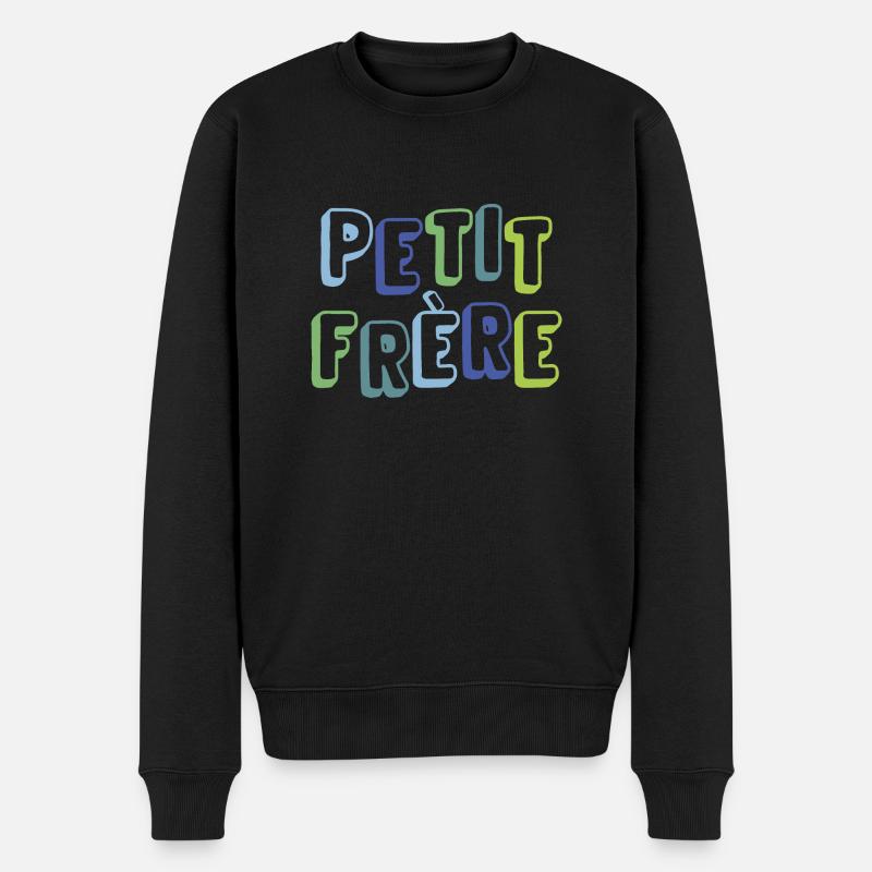 petit frère, naissance, grossesse - Pull Premium bio Homme - noir