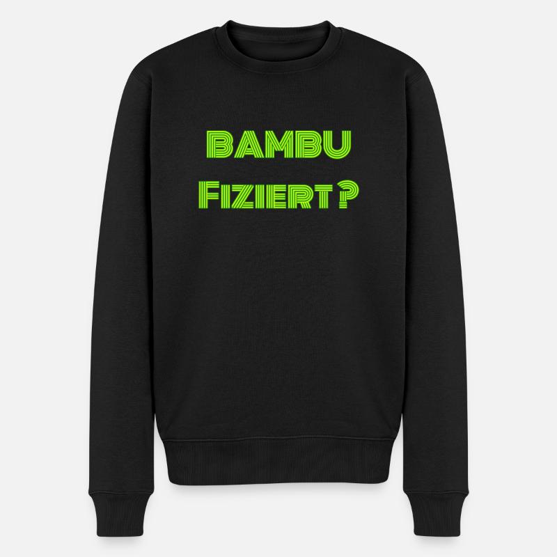 Bambufiziert 01 - Männer Premium Bio Pullover - Schwarz