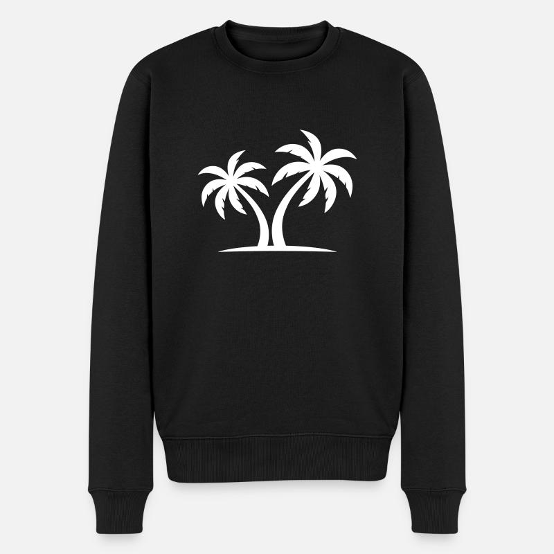 Île symbole de palmier - Pull Premium bio Homme - noir