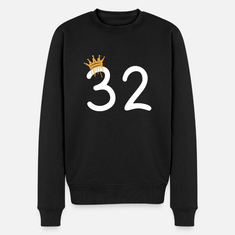 32 - Männer Premium Bio Pullover - Schwarz