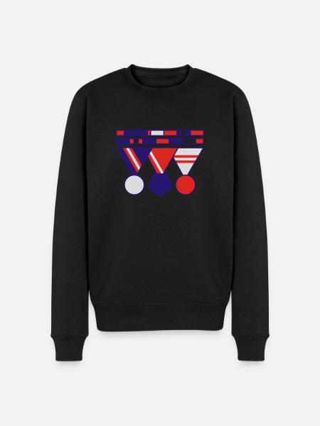ordenspange - Männer Premium Bio Pullover - Schwarz