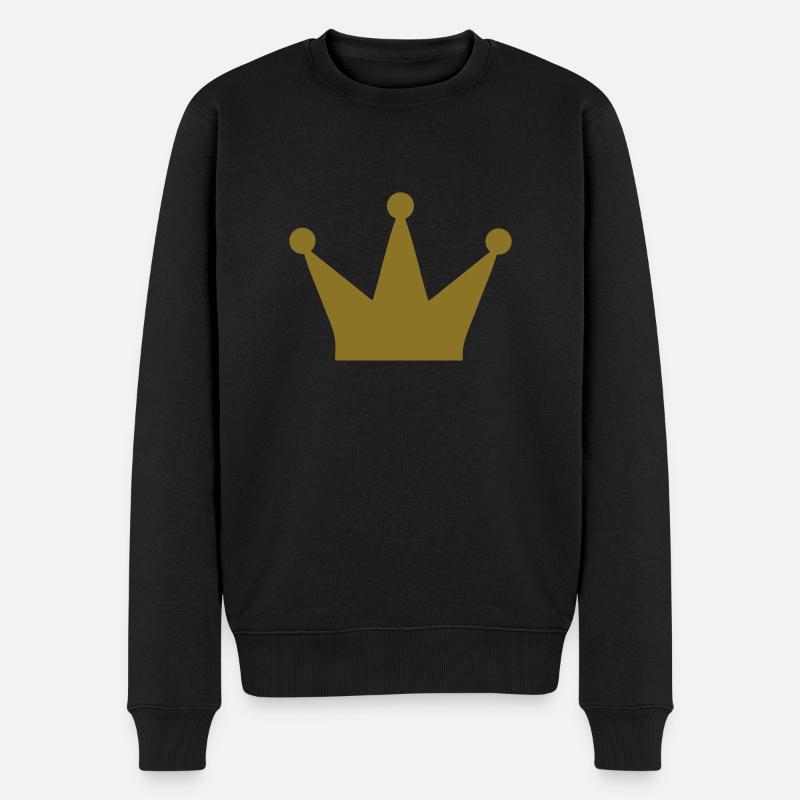 krone - Männer Premium Bio Pullover - Schwarz