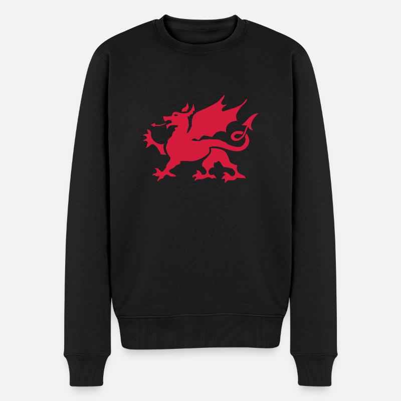 walesdragon une couleur - Pull Premium bio Homme - noir