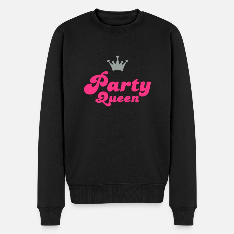 party - Männer Premium Bio Pullover - Schwarz