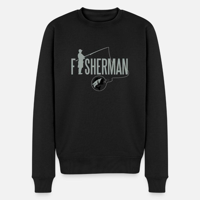 Fisherman - Männer Premium Bio Pullover - Schwarz