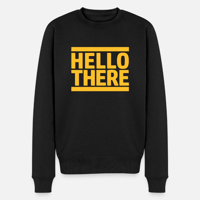 Bonjour jaune - Pull Premium bio Homme - noir