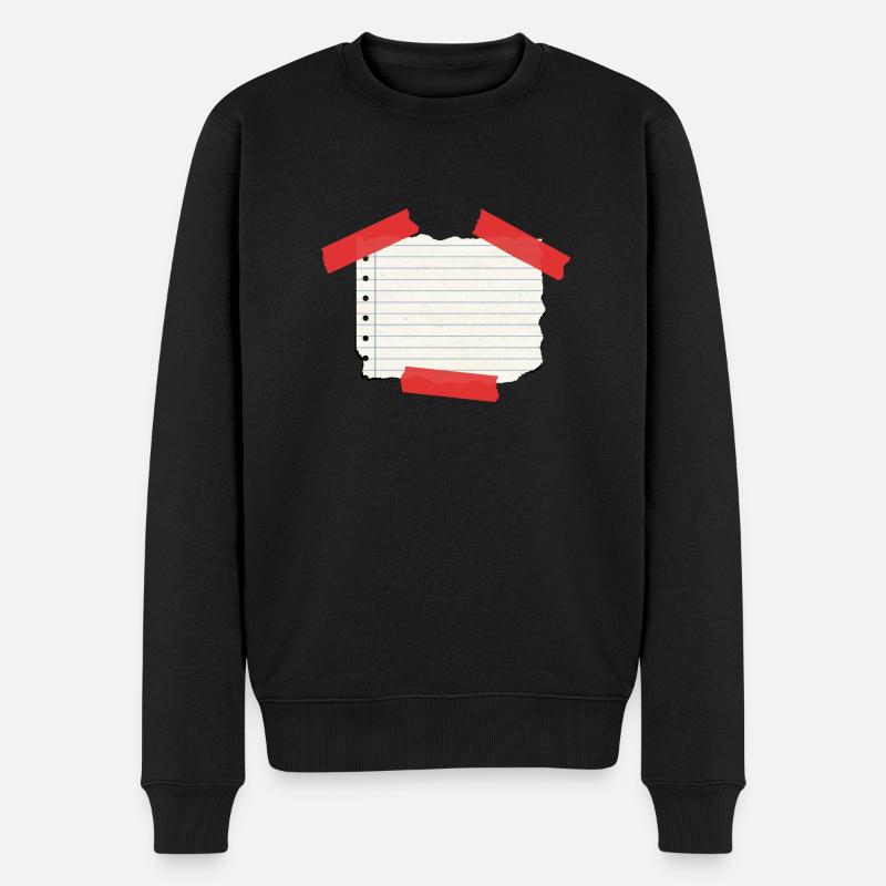 Notizzettel - Männer Premium Bio Pullover - Schwarz