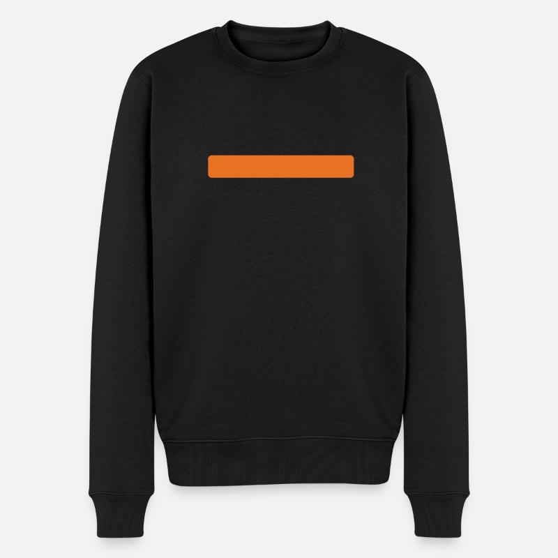 streifen orange - Männer Premium Bio Pullover - Schwarz