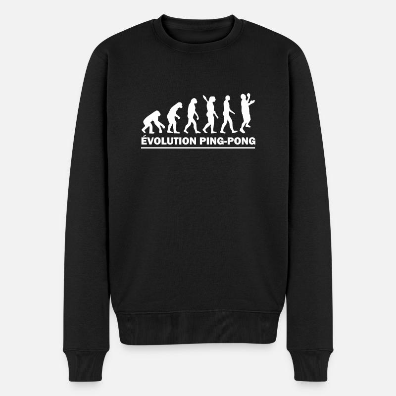 Évolution ping-pong - Pull Premium bio Homme - noir