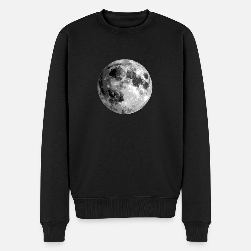 Moon - Männer Premium Bio Pullover - Schwarz