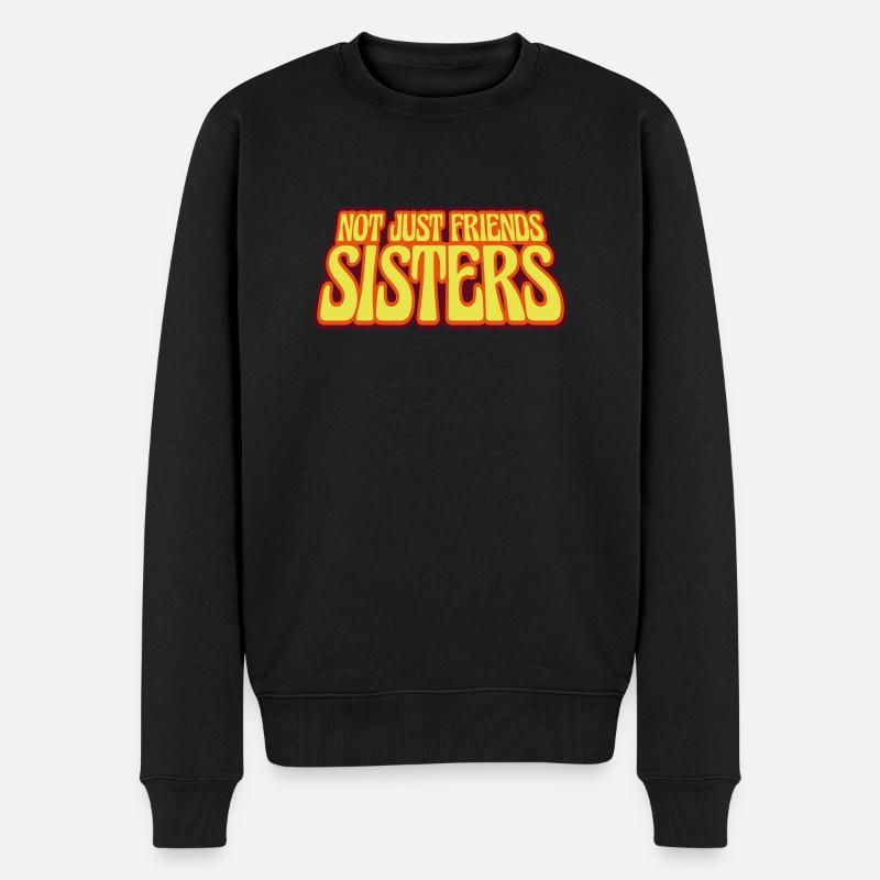 Not just Friends - Männer Premium Bio Pullover - Schwarz