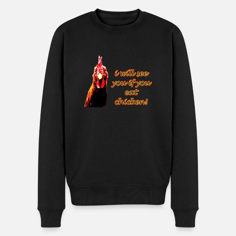 SpottedChicken - Pull Premium bio Homme - noir