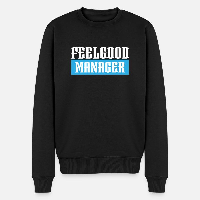 Feelgood manager tshirt schwarz - Männer Premium Bio Pullover - Schwarz