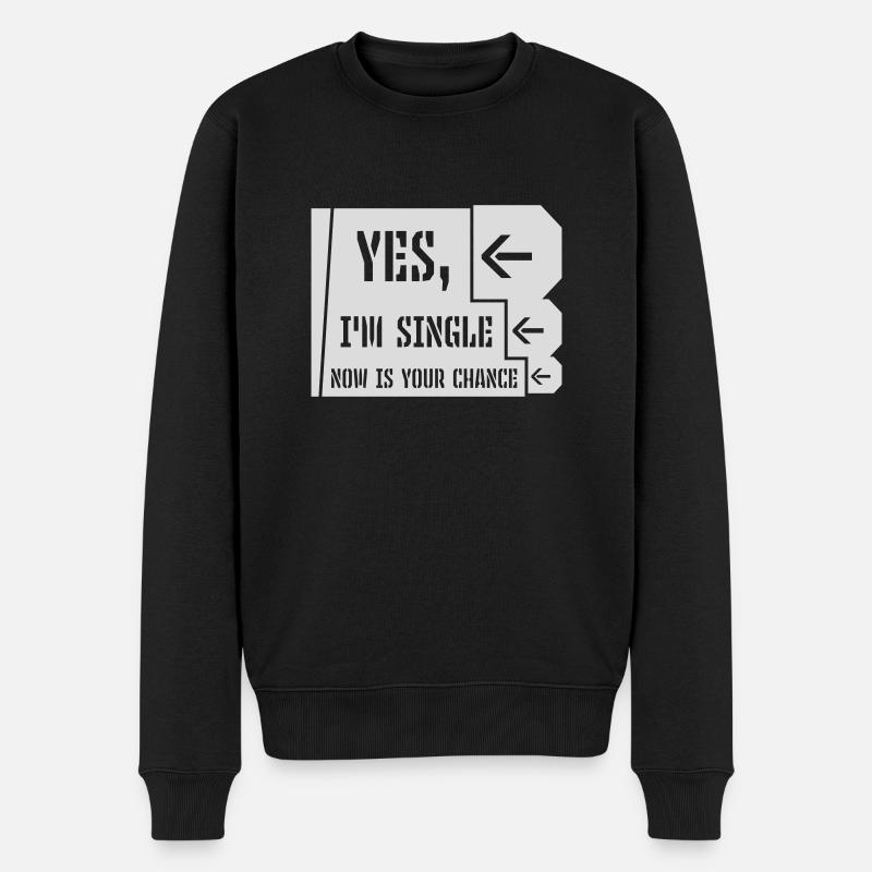 célibataire maintenant votre chance - Pull Premium bio Homme - noir