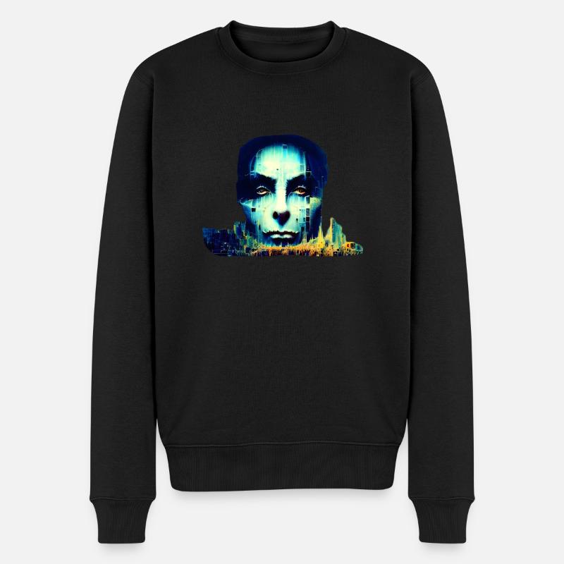 Kopf Ding - Männer Premium Bio Pullover - Schwarz