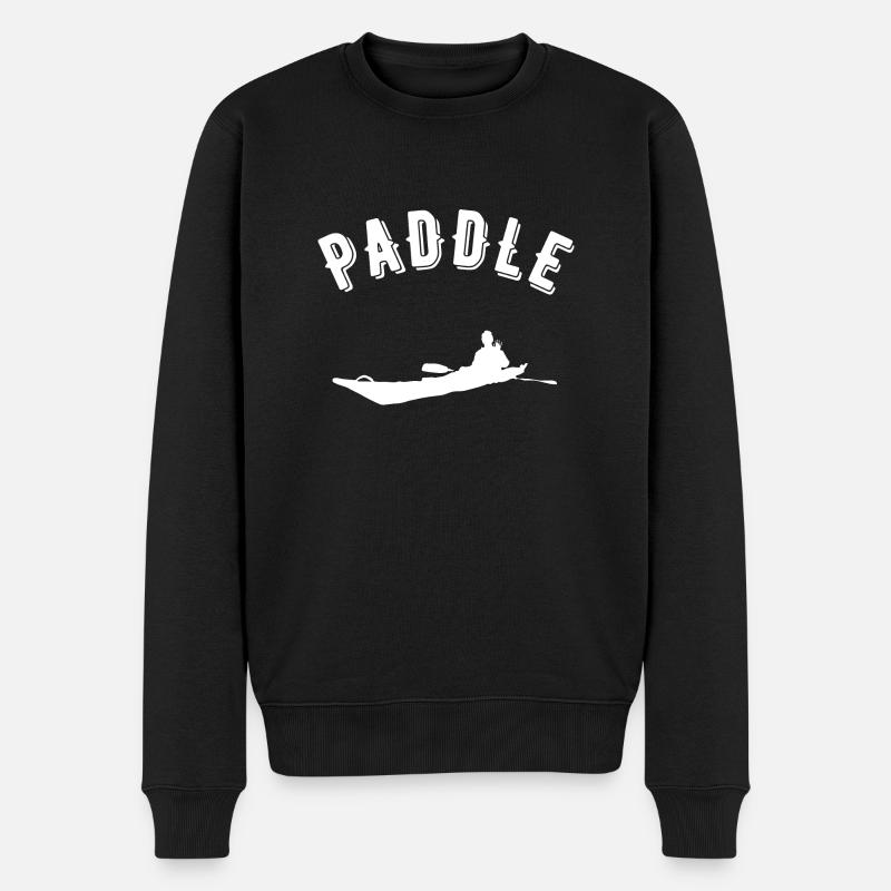 Paddel - Männer Premium Bio Pullover - Schwarz