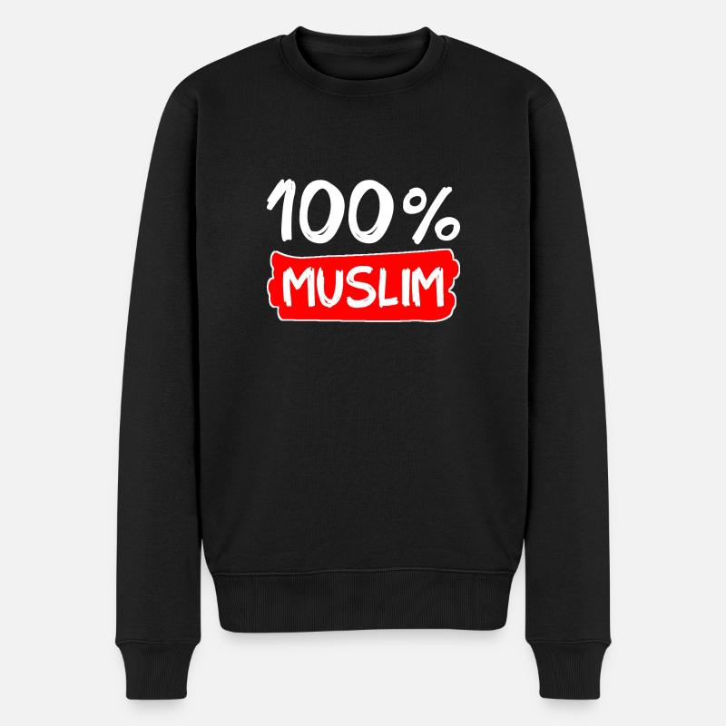 100% musulman - musulmans - islam - Pull Premium bio Homme - noir