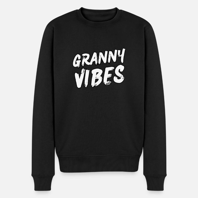 Vibrations de grand-mère - Pull Premium bio Homme - noir