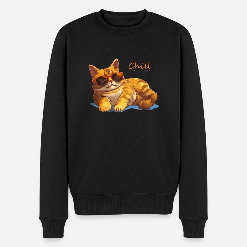 Chill Master Cat - Pull Premium bio Homme - noir