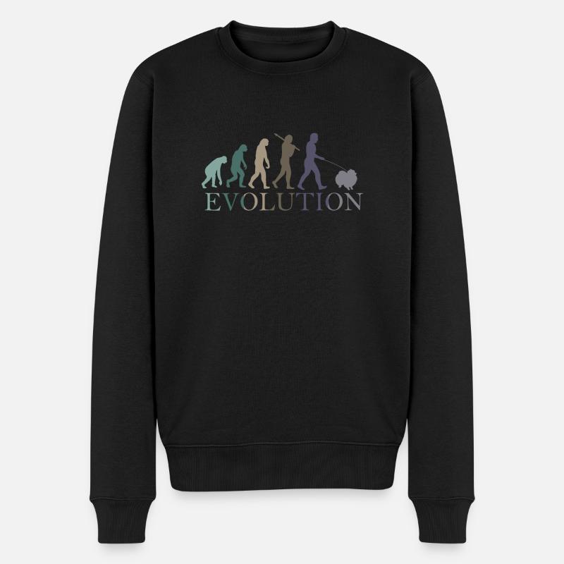 EVOLUTION POMERANIAN - Männer Premium Bio Pullover - Schwarz