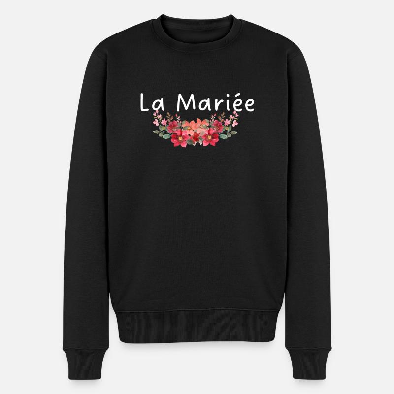 Die Brautblumen - Männer Premium Bio Pullover - Schwarz