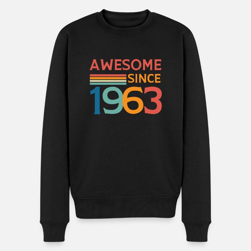 Großartig seit 1963 - Männer Premium Bio Pullover - Schwarz