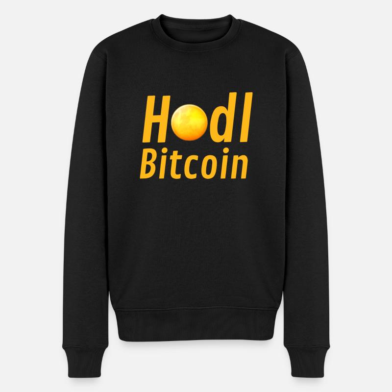 Hodl Bitcoin - Männer Premium Bio Pullover - Schwarz