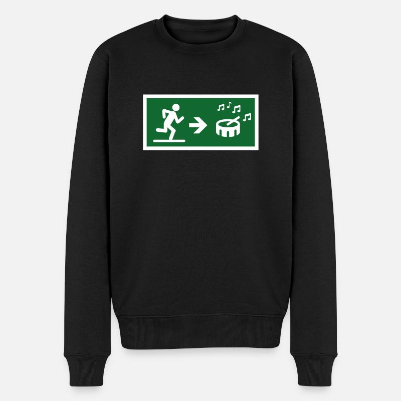 Ausstieg zum Drum-Sound - Männer Premium Bio Pullover - Schwarz