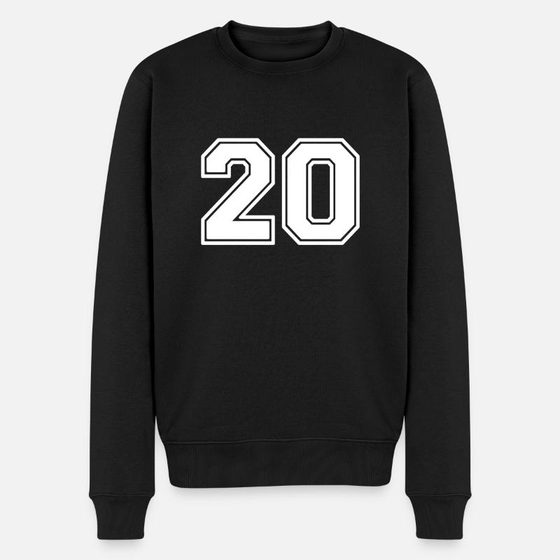 20 - Männer Premium Bio Pullover - Schwarz