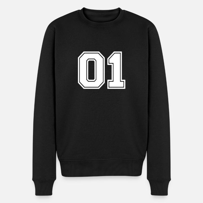 01 - Männer Premium Bio Pullover - Schwarz