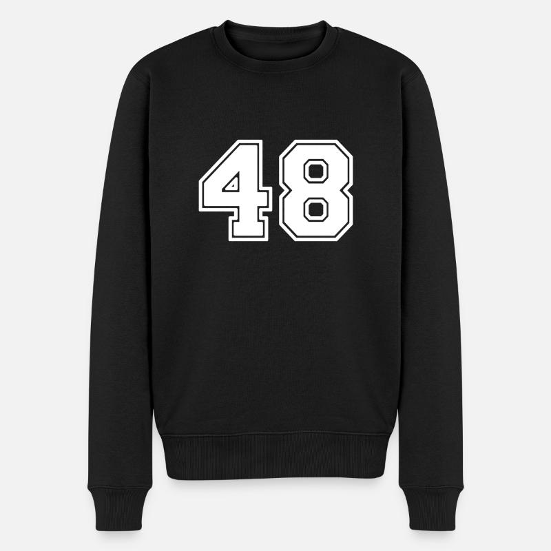 48 - Männer Premium Bio Pullover - Schwarz