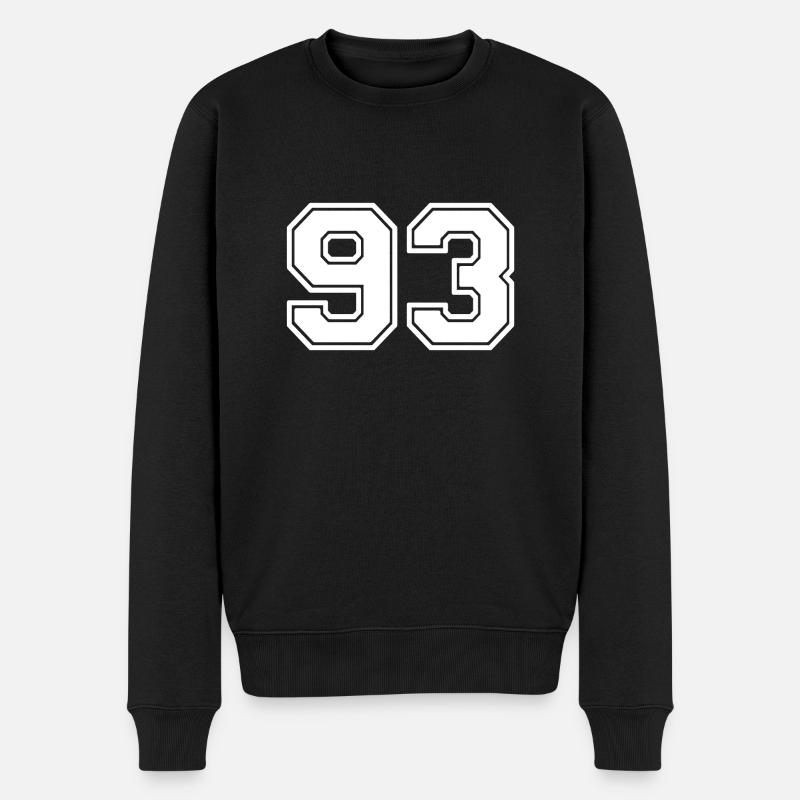 93 - Männer Premium Bio Pullover - Schwarz