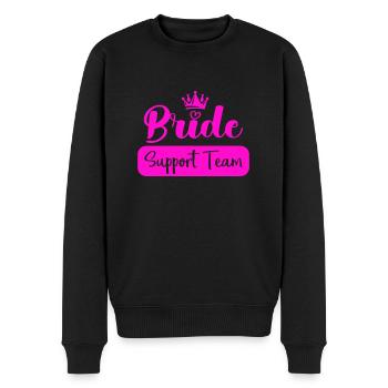 bride support team - Männer Premium Bio Pullover - Schwarz - Vorne - Nico (187cm)