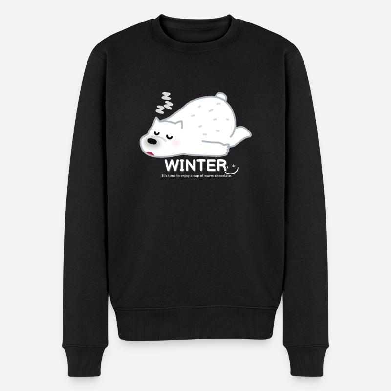 Ours d’hiver - Pull Premium bio Homme - noir