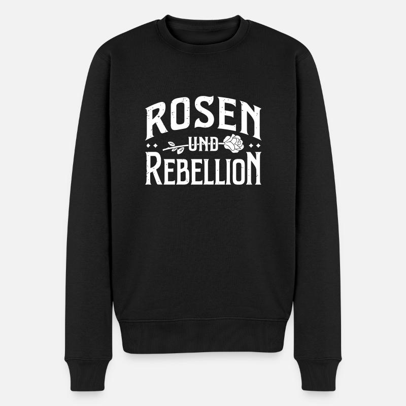 Rosen und Rebellion - Pull Premium bio Homme - noir