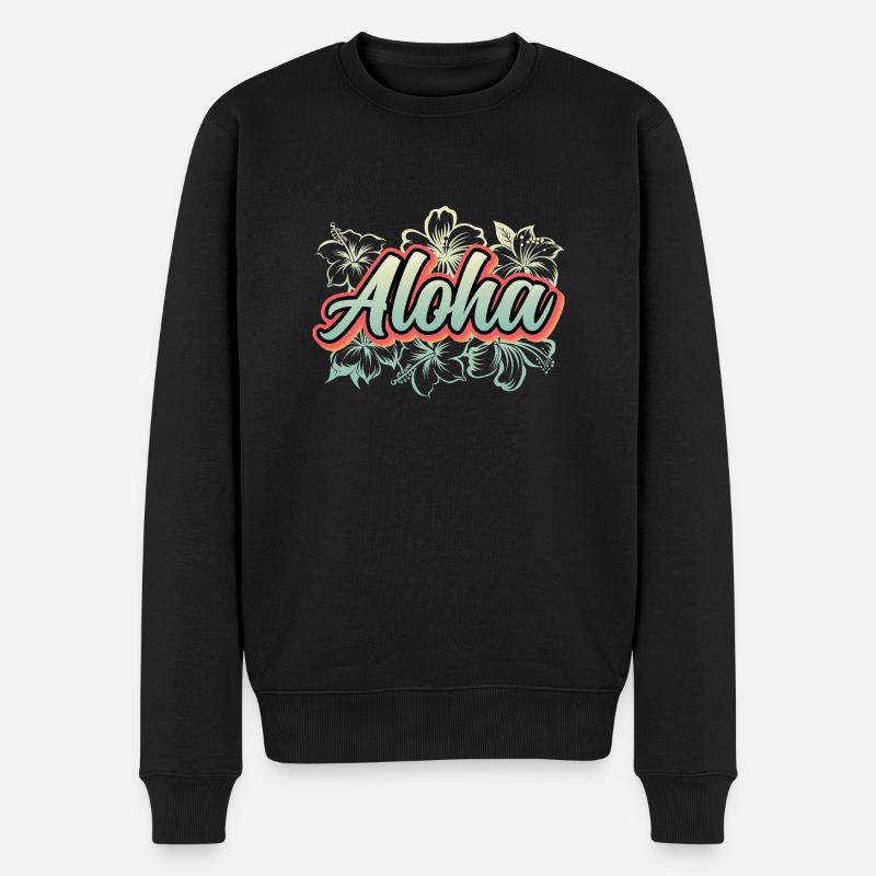 Aloha Holiday Hawaii Gift - Pull Premium bio Homme - noir