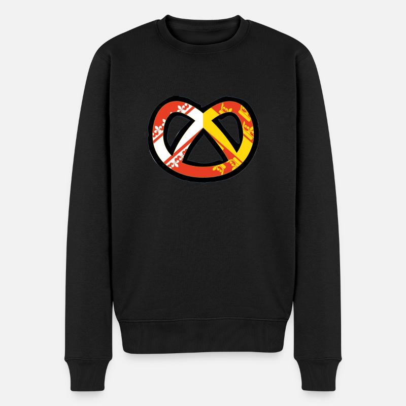 T-shirt humour logo Bretzel Alsace - Pull Premium bio Homme - noir
