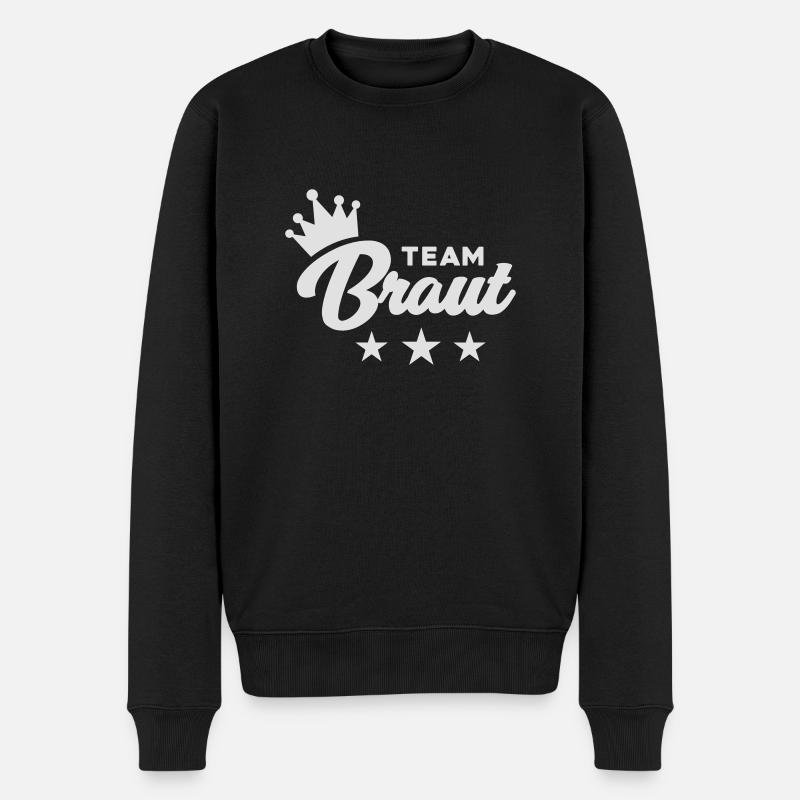 JGA - Team Braut - Männer Premium Bio Pullover - Schwarz