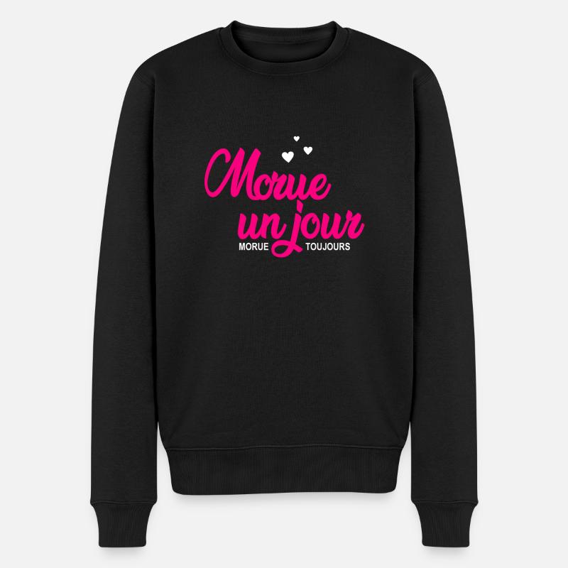 morue un jour morue toujours - Pull Premium bio Homme - noir