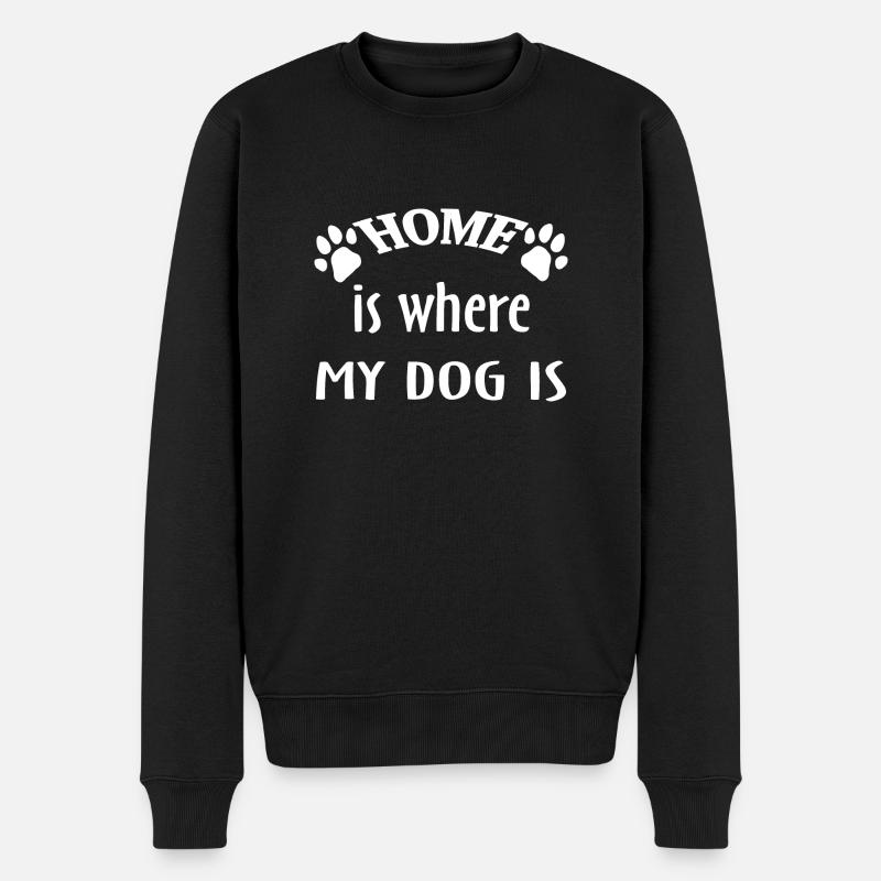 Hund Dog - Männer Premium Bio Pullover - Schwarz