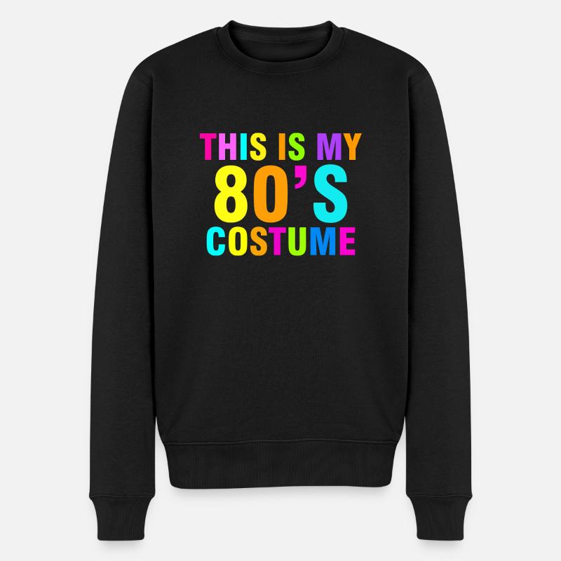 Das ist mein 80er Jahre Kostüm Retro Vintage - Männer Premium Bio Pullover - Schwarz