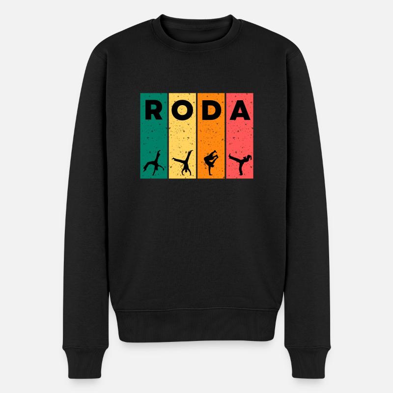 RODA T-Shirt | Capoeira Design - Männer Premium Bio Pullover - Schwarz