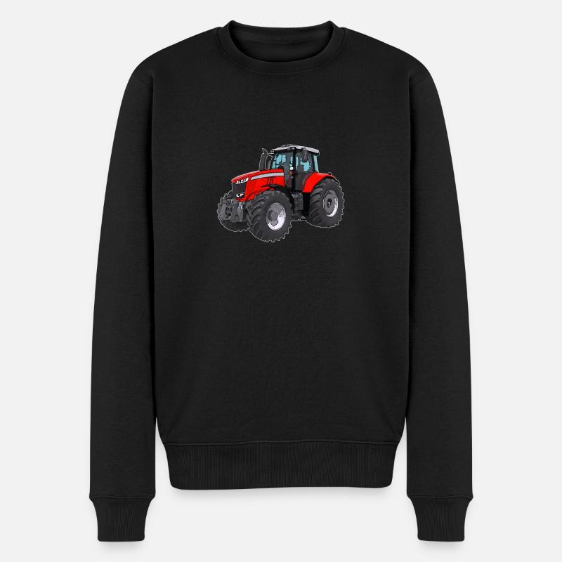 Massey Traktor rot - Männer Premium Bio Pullover - Schwarz