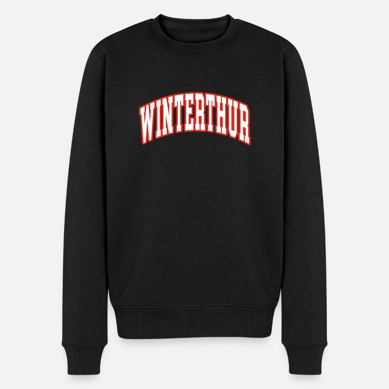 Winterthur - Männer Premium Bio Pullover - Schwarz