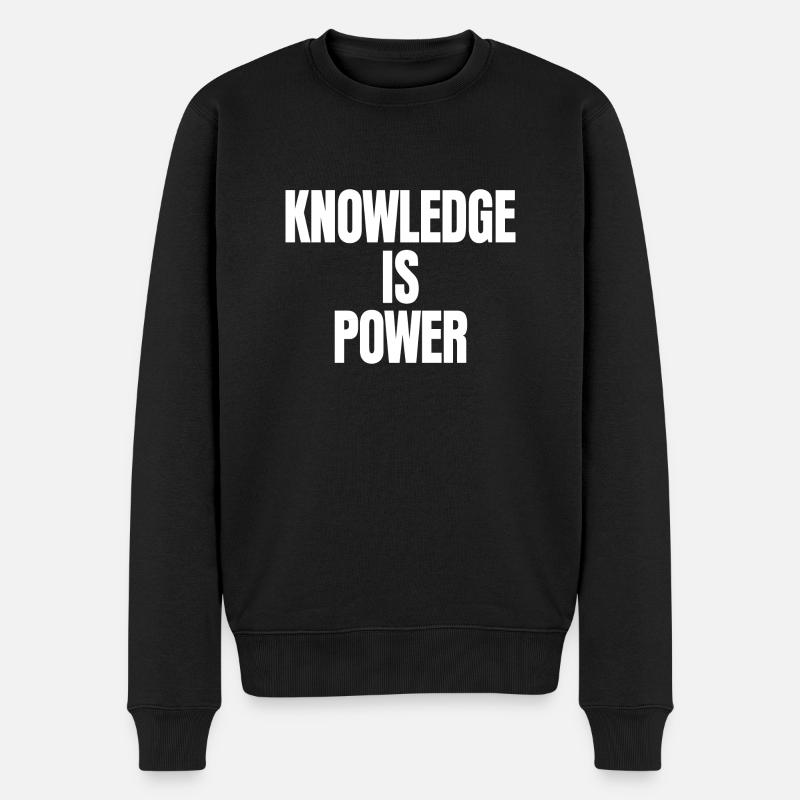 La connaissance, c’est le pouvoir - Pull Premium bio Homme - noir
