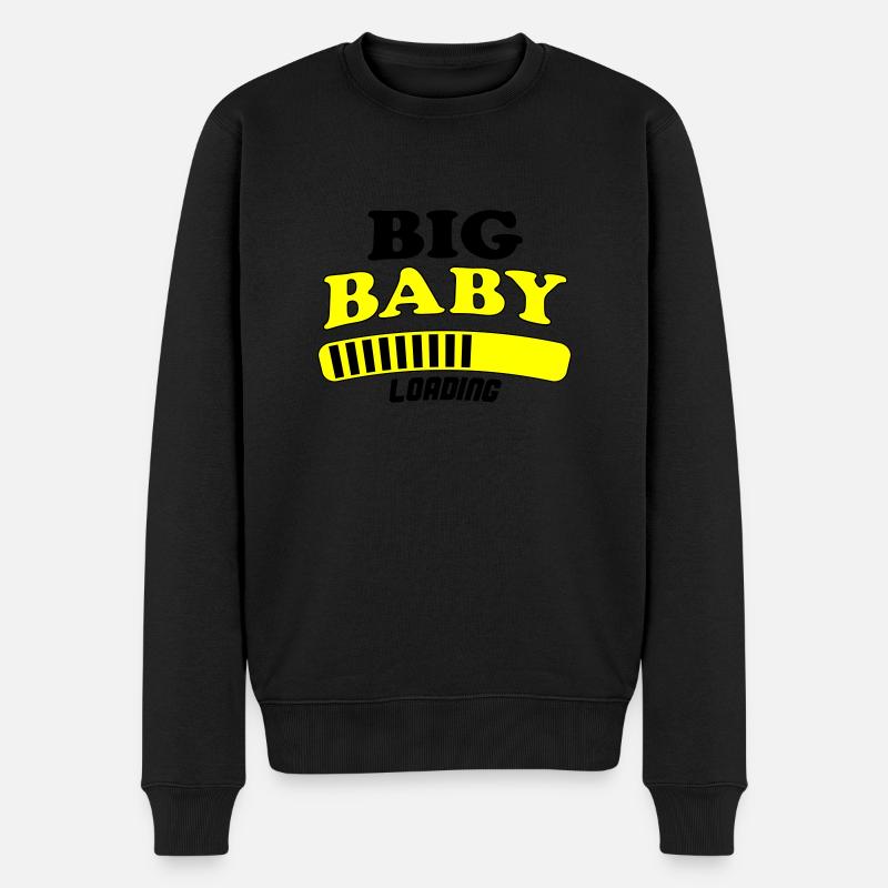Big Baby Loading - Männer Premium Bio Pullover - Schwarz