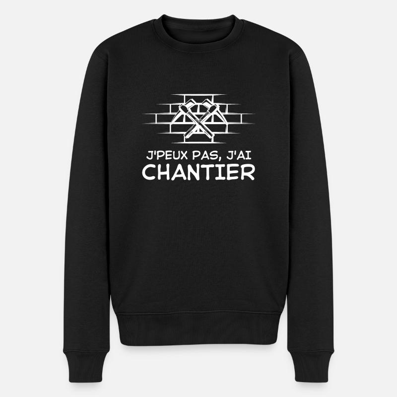 Chantier tourelle - Pull Premium bio Homme - noir
