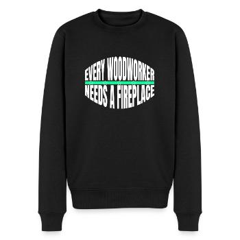 blague geek cadeau cadeau d’anniversaire les charpentiers - Pull Premium bio Homme - noir - Devant - Nico (187cm)