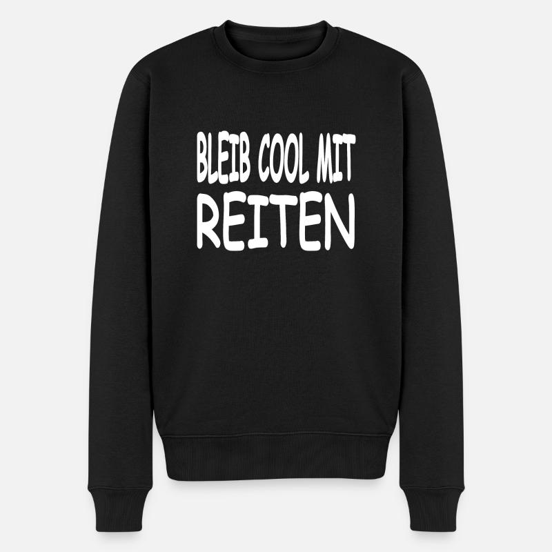 Reiten - Männer Premium Bio Pullover - Schwarz